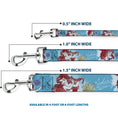 Load image into Gallery viewer, Dog Leash - ARIEL Sketch Poses Blues/Lavender
