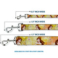 Load image into Gallery viewer, Dog Leash - Belle Poses/Enchanted Rose/Story Script Yellow/Pinks
