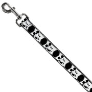 Dog Leash - Mickey Standing Pose Film Strip White/Black