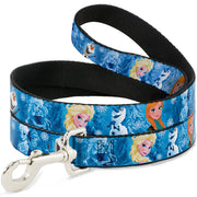 Dog Leash - Frozen Character Poses Blues