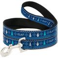 Load image into Gallery viewer, Dog Leash - Olaf/Snowflakes Stitch Blues/White
