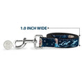 Load image into Gallery viewer, Dog Leash - Elsa the Snow Queen Poses/Snowflakes LET IT GO Blues/White
