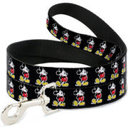 Dog Leash - Classic Mickey Mouse Pose Black