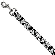 Dog Leash - Mickey Mouse Expressions Stacked White/Black