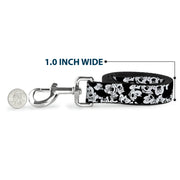 Dog Leash - Mickey Mouse Expressions Stacked White/Black