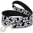 Load image into Gallery viewer, Dog Leash - Mickey Mouse Expressions Stacked White/Black
