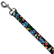 Dog Leash - Stitch & Scrump Poses/Tropical Flora