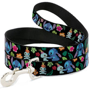 Dog Leash - Stitch & Scrump Poses/Tropical Flora