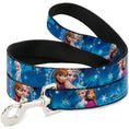 Load image into Gallery viewer, Dog Leash - Anna & Elsa Poses/Castle & Mountains Blues
