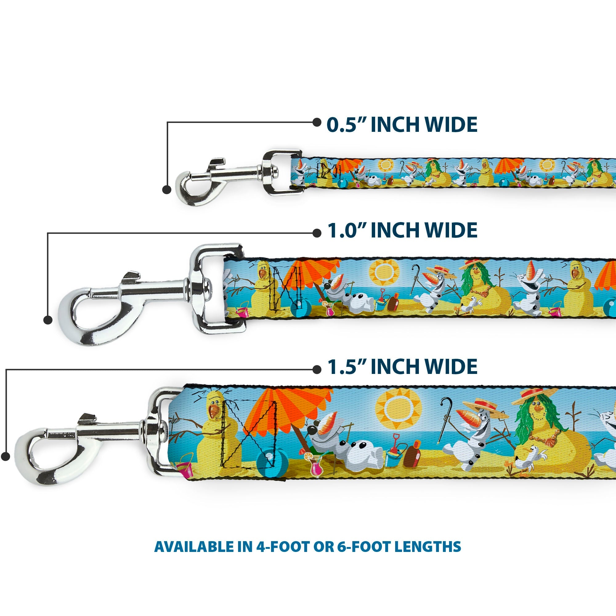 Dog Leash - Olaf Summertime Beach Scenes