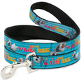 Load image into Gallery viewer, Dog Leash - Olaf Pose I LOVE WARM HUGS Stripe Blues
