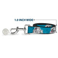 Load image into Gallery viewer, Dog Leash - Ariel Poses/Shells Sketch Blue/White
