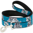Load image into Gallery viewer, Dog Leash - Ariel Poses/Shells Sketch Blue/White
