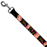 Dog Leash - ANNA Poses/Anna Monogram Heart Cameo Pinks/Yellow
