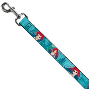 Dog Leash - Ariel Poses Coral & Castle Blues/Reds