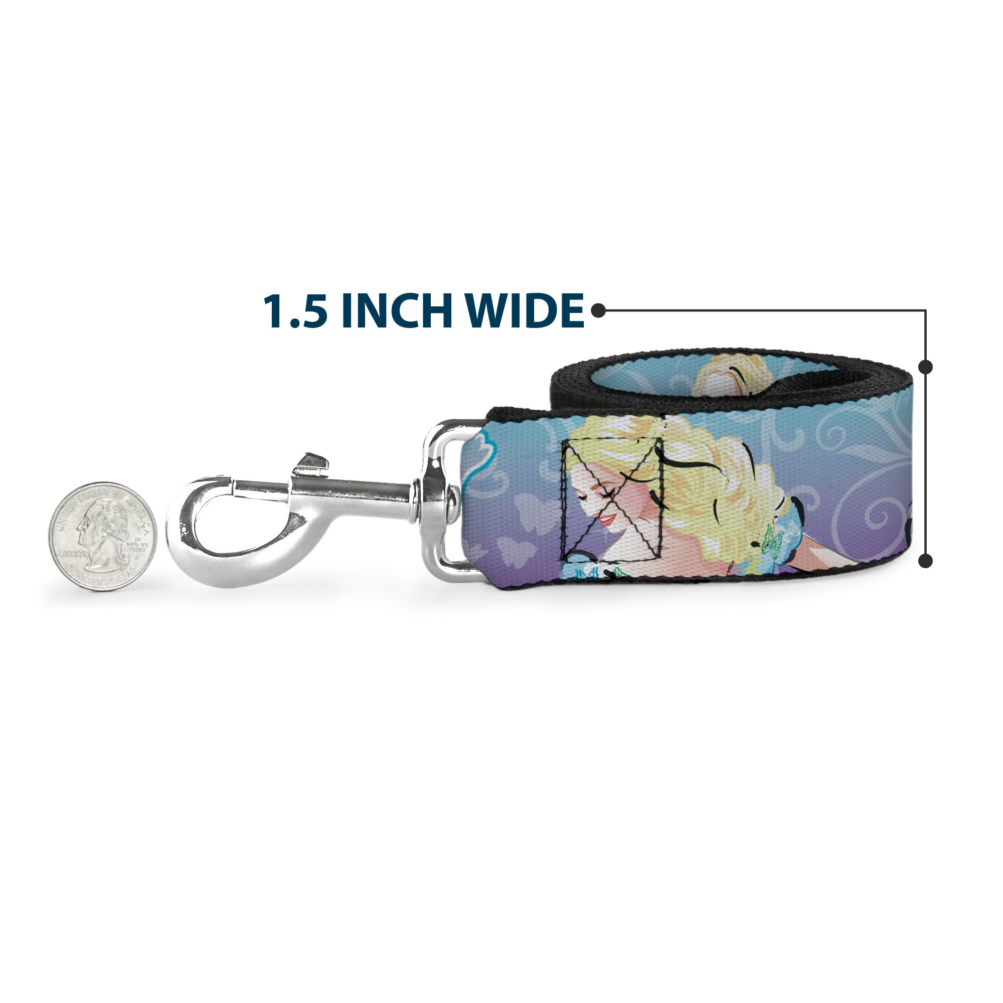 Dog Leash - Ariel Poses Coral & Castle Blues/Reds