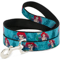 Load image into Gallery viewer, Dog Leash - Ariel Poses Coral & Castle Blues/Reds
