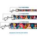 Load image into Gallery viewer, Dog Leash - Disney Princess Poses/Castle Silhouettes Purples/Multi Color
