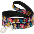 Load image into Gallery viewer, Dog Leash - Disney Princess Poses/Castle Silhouettes Purples/Multi Color
