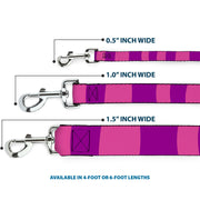 Dog Leash - Cheshire Cat Stripe Pink/Purple