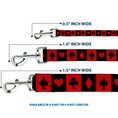 Load image into Gallery viewer, Dog Leash - Alice in Wonderland Card Suits Red/Black
