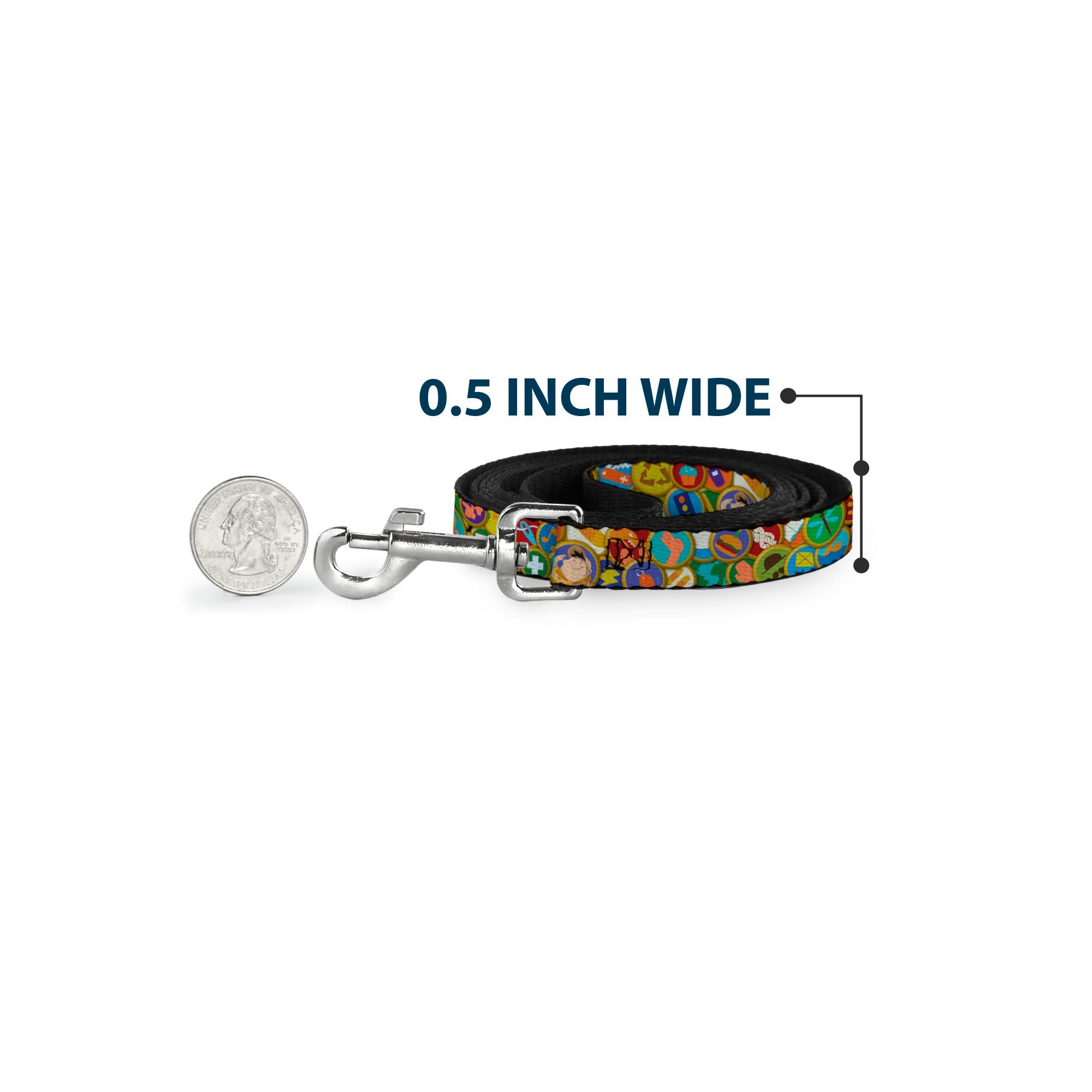 Dog Leash - Stacked Wilderness Explorers Badges