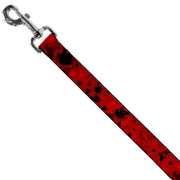 Dog Leash - SNOW WHITE Poses/Apple Halftone Reds/Black