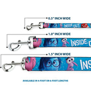 Dog Leash - INSIDE OUT 6-Character Pose Sparkle Blue/White