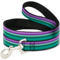Load image into Gallery viewer, Dog Leash - Little Mermaid Stripe/Shell Purple/Green/Gold
