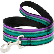 Dog Leash - Little Mermaid Stripe/Shell Purple/Green/Gold