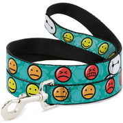 Dog Leash - Baymax/Mood Expressions/Baymax Scattered Turquoise