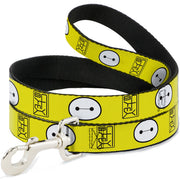 Dog Leash - BAYMAX Hanko/Face Yellow/Black/White