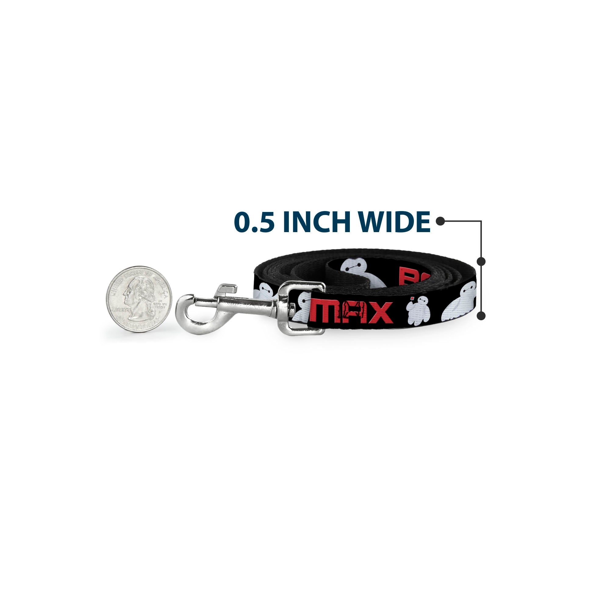 Dog Leash - BAYMAX Poses Black/White/Red