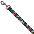 Load image into Gallery viewer, Southlake Paws dog leash featuring a Nightmare Before Christmas design with Jack, Sally, Oogie Boogie, and a cemetery scene.
