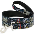 Load image into Gallery viewer, Southlake Paws dog leash featuring a Nightmare Before Christmas design with Jack, Sally, and a cemetery scene.
