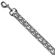 Dog Leash - Jack Expressions/Stripe White/Black