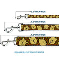 Load image into Gallery viewer, Dog Leash - Winnie the Pooh Expressions/Honeycomb Black/Browns
