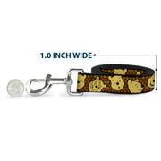 Dog Leash - Winnie the Pooh Expressions/Honeycomb Black/Browns