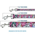 Load image into Gallery viewer, Dog Leash - Princess Sketch Poses/Floral Collage Pinks/Grays
