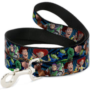 Dog Leash - Toy Story Characters Running2 Denim Rays