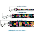 Load image into Gallery viewer, Dog Leash - Alice/Cheshire Cat/Flowers Poses Black/Multi Color
