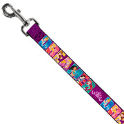 Dog Leash - Disney DREAMER 7-Sparkling Princesses/Tiara Purple/White