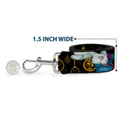 Dog Leash - Disney DREAMER 7-Sparkling Princesses/Tiara Purple/White