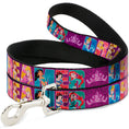 Load image into Gallery viewer, Dog Leash - Disney DREAMER 7-Sparkling Princesses/Tiara Purple/White
