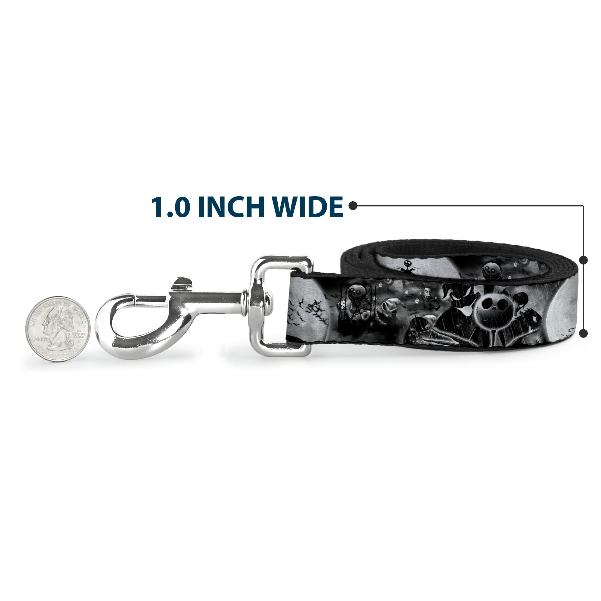 Dog Leash - Jack & Oogie Boogie Scenes Grays