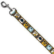 Dog Leash - WALL-E & EVE Pose/Face Hazard Blocks Gray/Yellow/Black