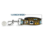 Dog Leash - WALL-E & EVE Pose/Face Hazard Blocks Gray/Yellow/Black
