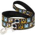 Load image into Gallery viewer, Dog Leash - WALL-E & EVE Pose/Face Hazard Blocks Gray/Yellow/Black
