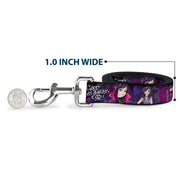 Dog Leash - Descendants Mal 3-Poses GOOD ISN'T ALWAYS/Hearts/Dragons EASY Purples/Pinks