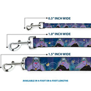 Dog Leash - Ursula 4-Poses/Shells/Ivy/Bubbles Purples/Blues